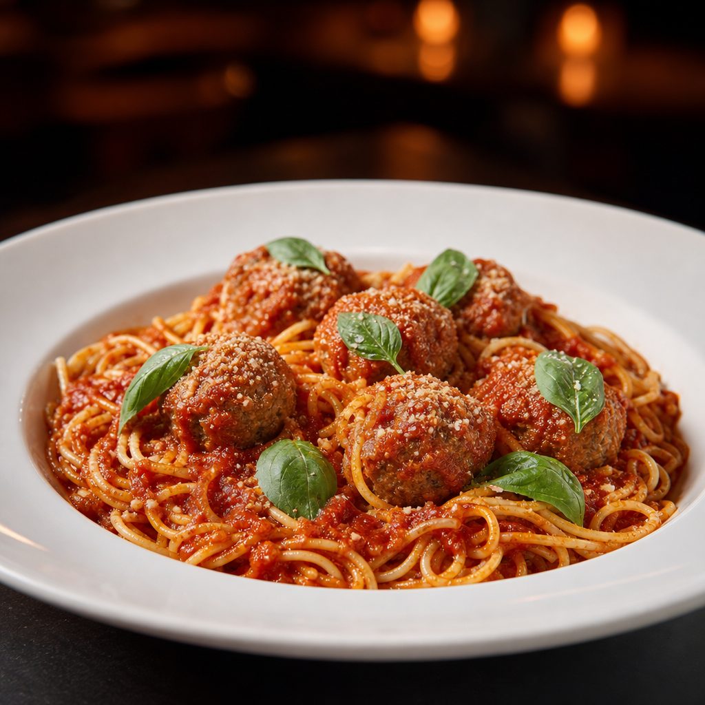 Lg Spaghetti and meatballs.