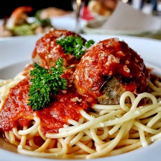 Spaghetti and meatballs